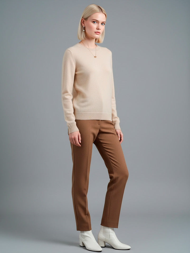 Refined Merino Wool Mock Neck Sweater