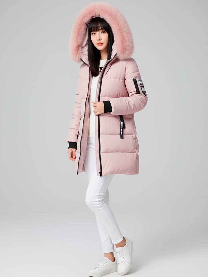 Heritage Hooded Winter Parka with Statement Letter Detailing