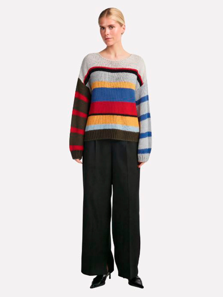 Rainbow Stripe Long Sleeve Sweater