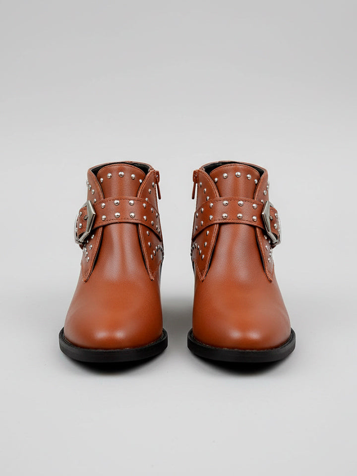 Studded Buckle Chelsea Boots