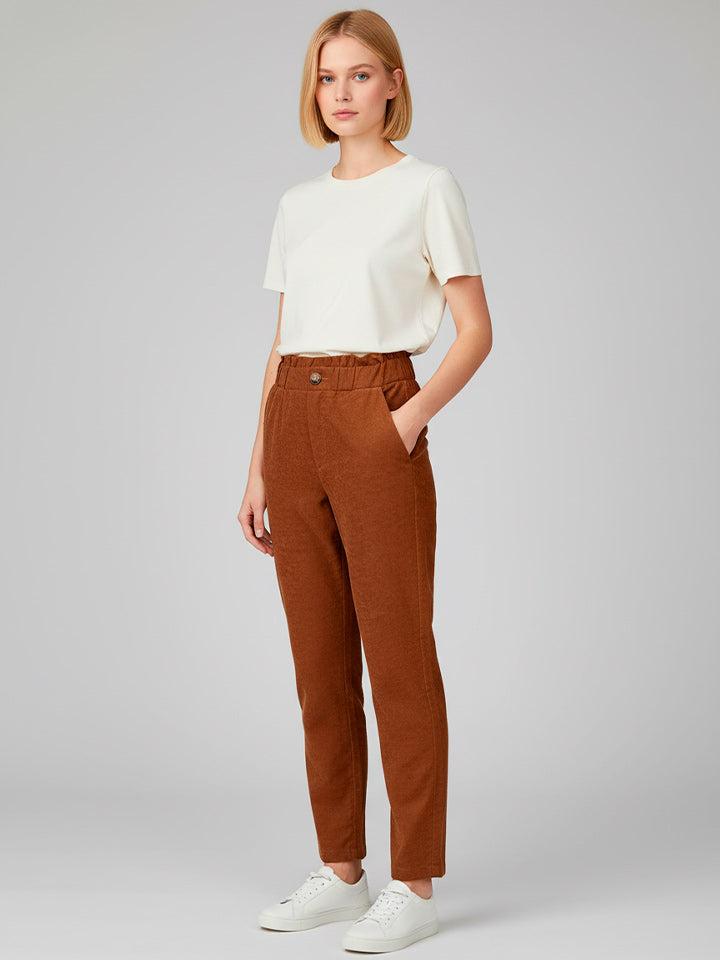 Patchwork Straight-Leg Trousers