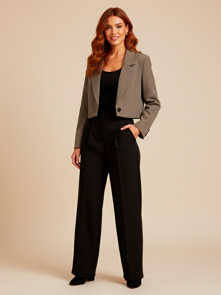 Black Cropped Blazer