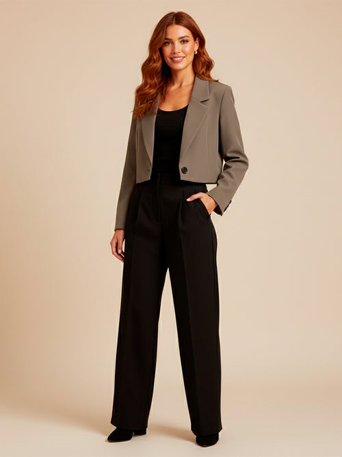 Black Cropped Blazer
