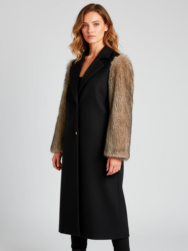 Collar Patchwork Long Dress