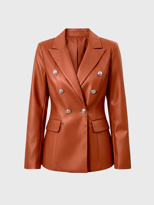 Button-Up Collared Blazer