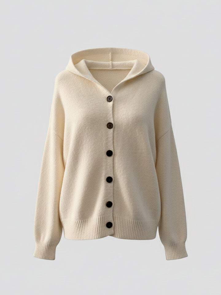 Hooded Alpaca Wool Cardigan