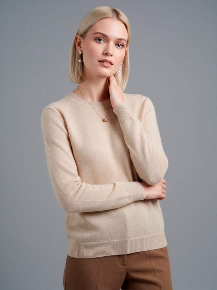 Refined Merino Wool Mock Neck Sweater