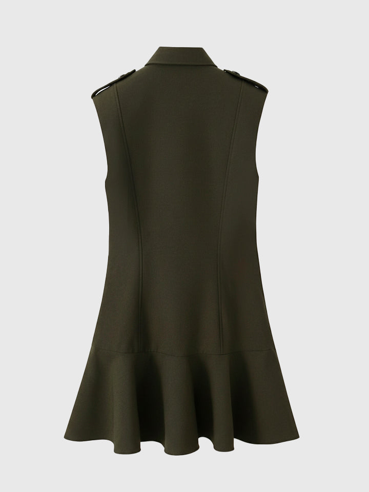 Layered Shoulder Pad Dress