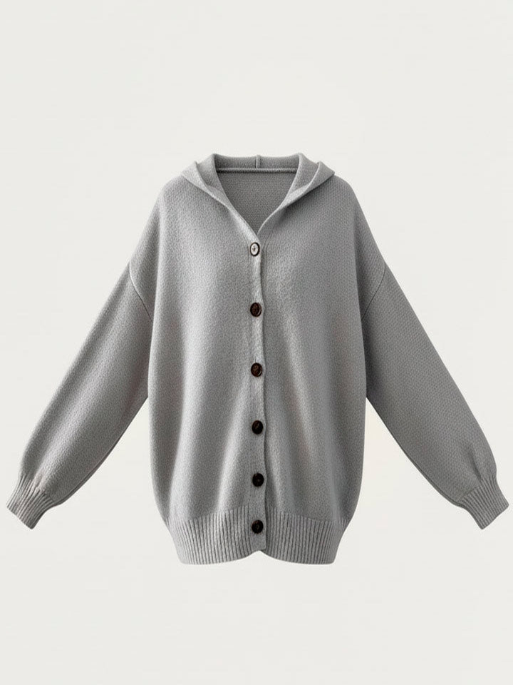 Hooded Alpaca Wool Cardigan