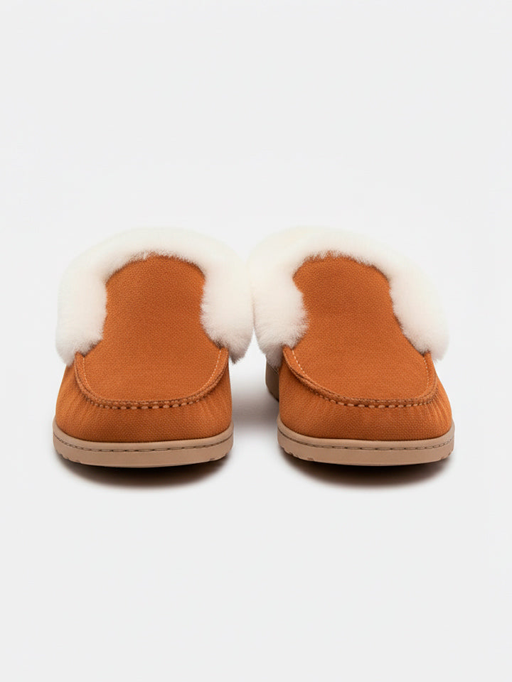 Suede Ankle Boots with Natural Fur Lining