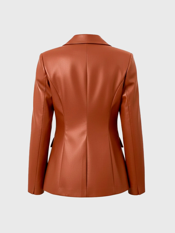 Button-Up Collared Blazer