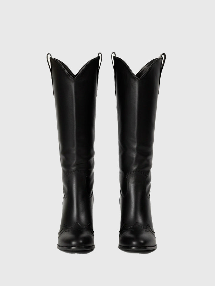 Vegan Leather Heeled Ankle Boots