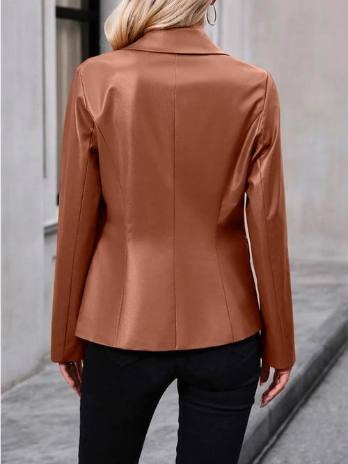 Button-Up Collared Blazer