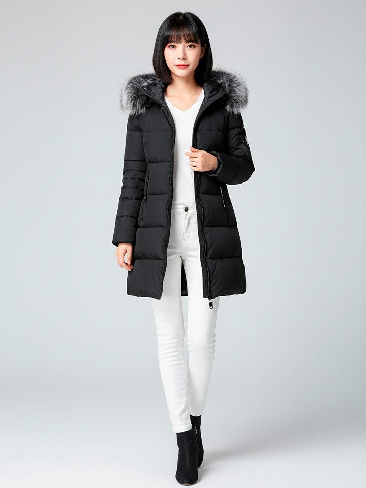 Heritage Hooded Winter Parka with Statement Letter Detailing