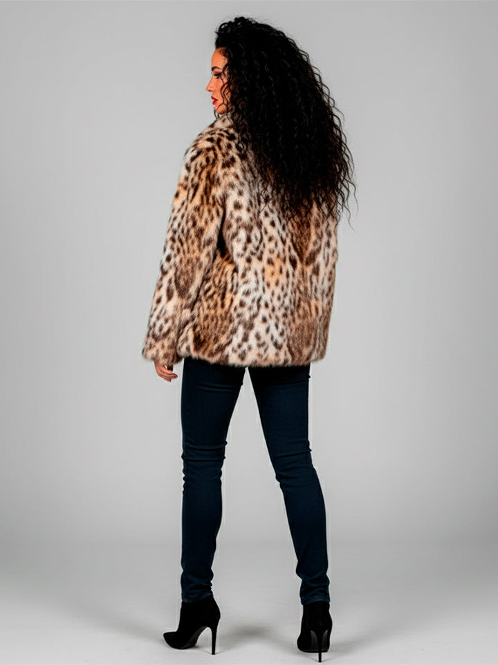 Animal Print Zip-Front Jacket