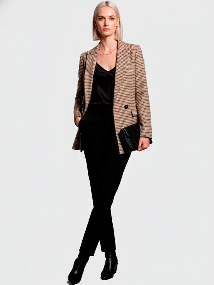 Houndstooth Slim Fit Blazer