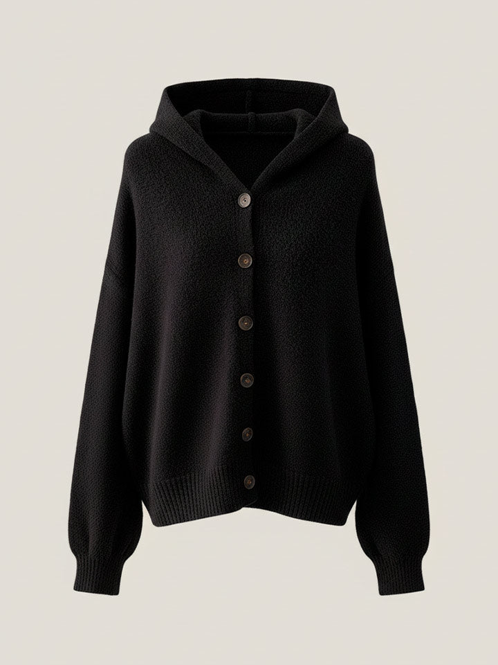 Hooded Alpaca Wool Cardigan