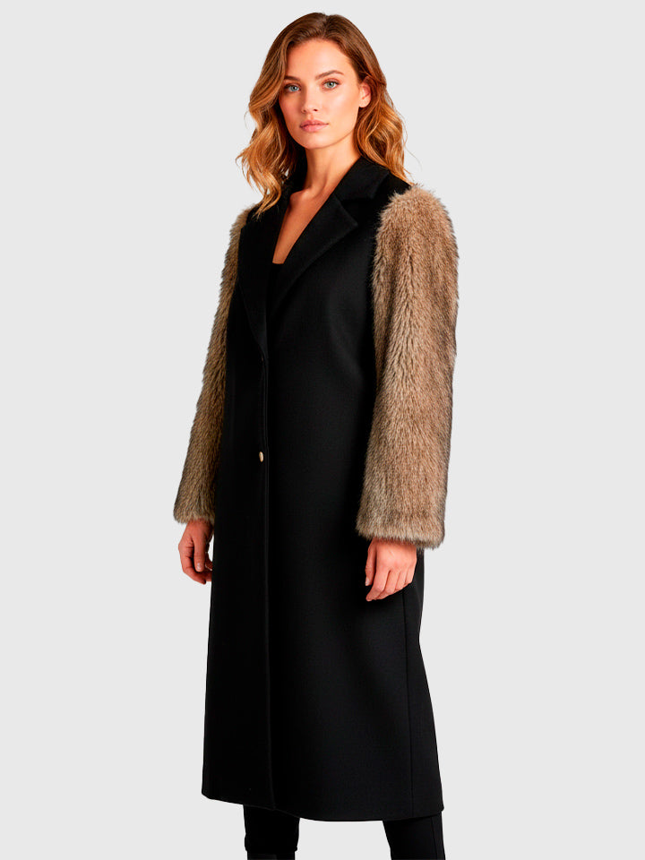 Collar Patchwork Long Dress