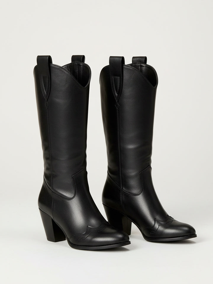 Vegan Leather Heeled Ankle Boots