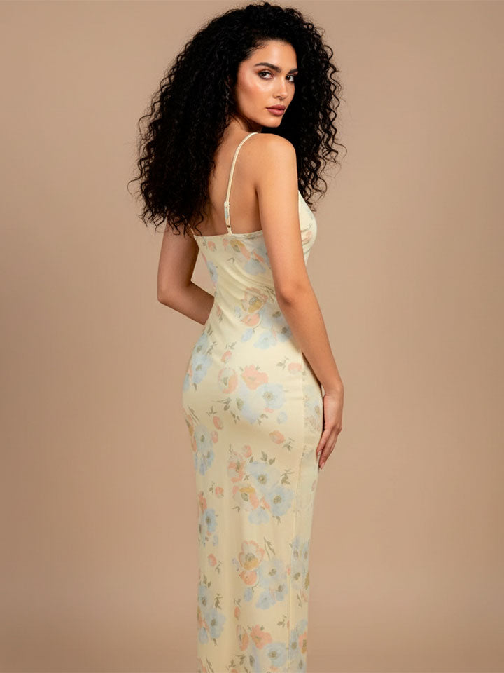 Summer Floral Print Maxi Dress