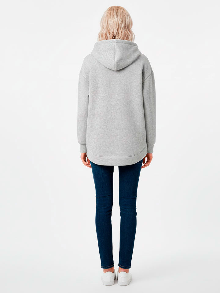 Contemporary Grey Hooded Jacket