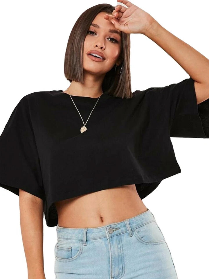 Essential Cotton Blend Crop Top