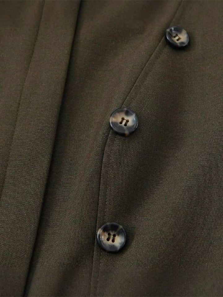 Layered Shoulder Pad Dress