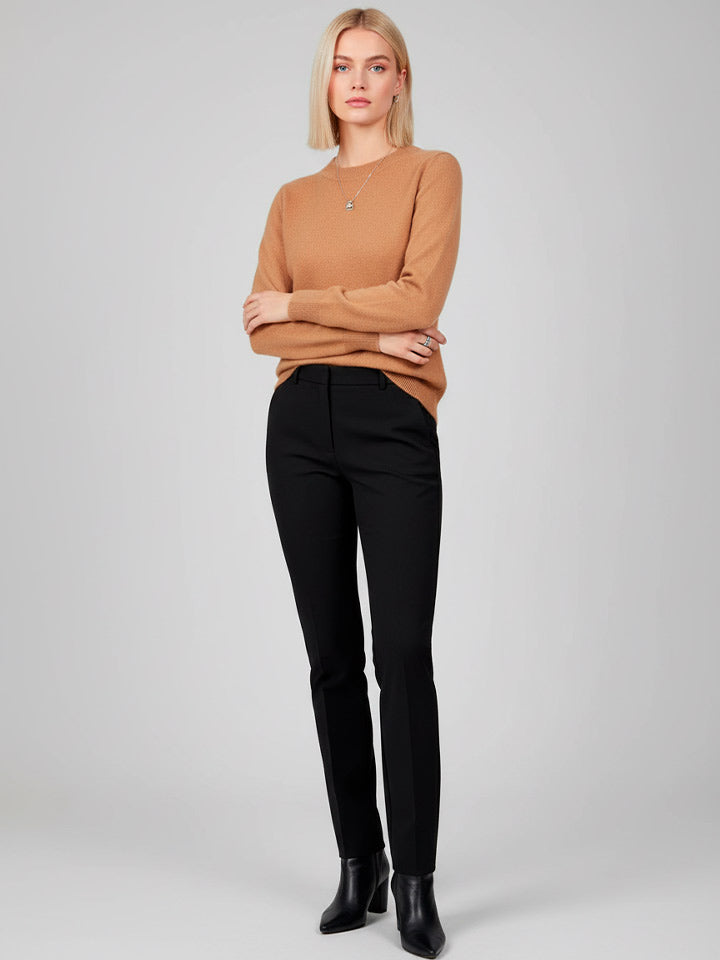 Refined Merino Wool Mock Neck Sweater