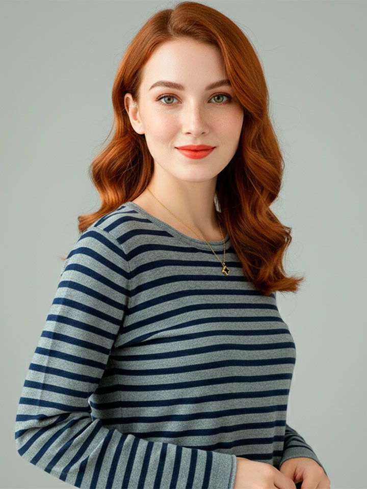 Essential Cotton Striped Pullover
