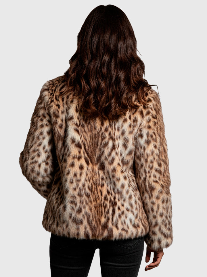 Animal Print Zip-Front Jacket