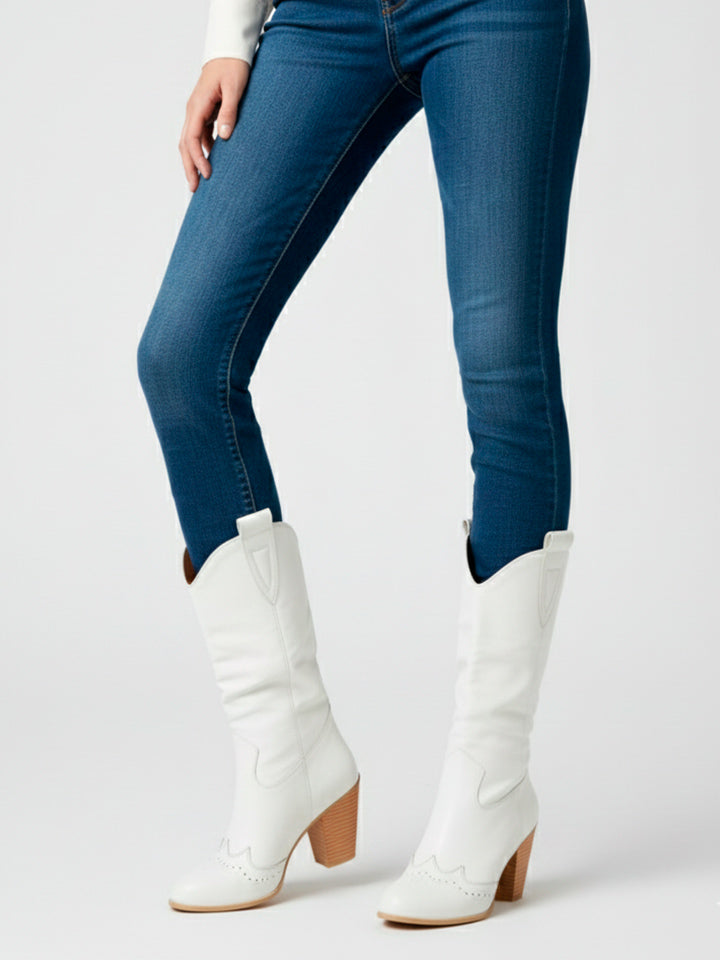 Vegan Leather Heeled Ankle Boots