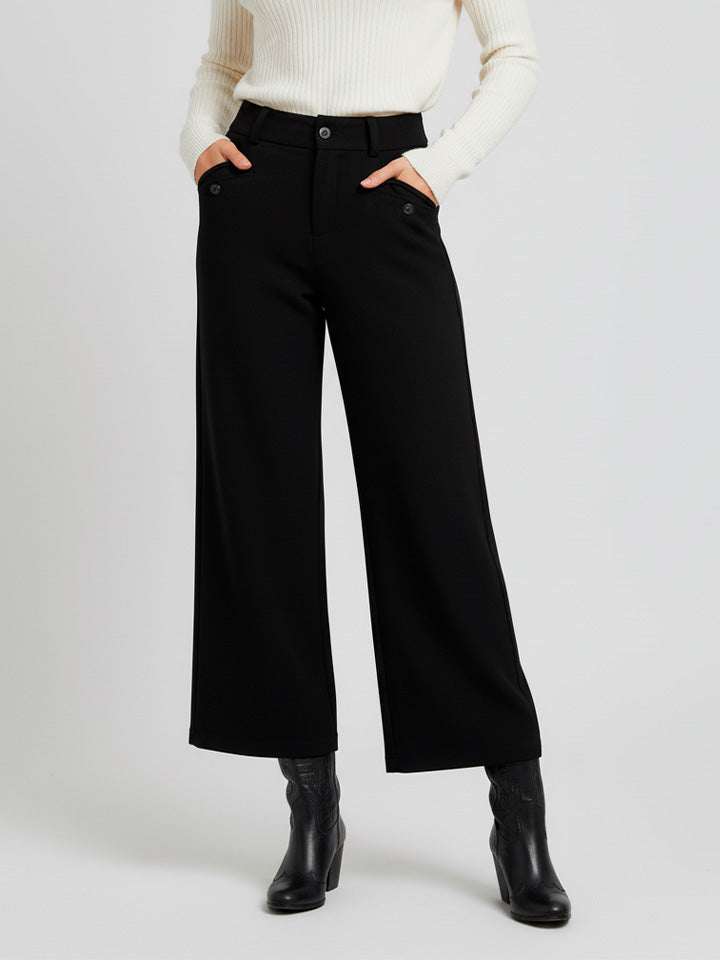 White Denim Loose Fit Casual Trousers