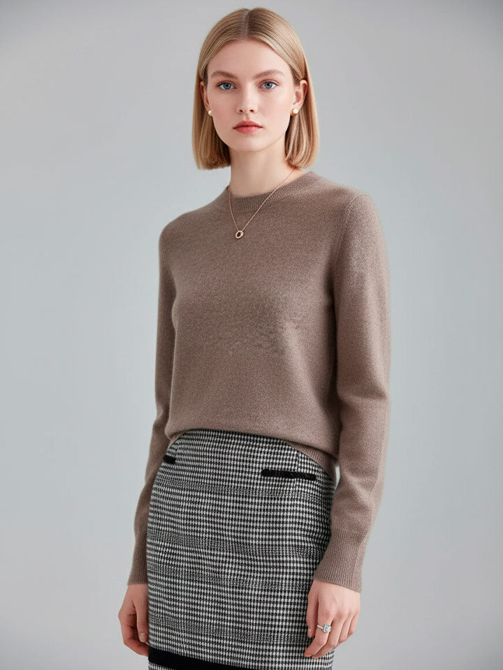 Refined Merino Wool Mock Neck Sweater