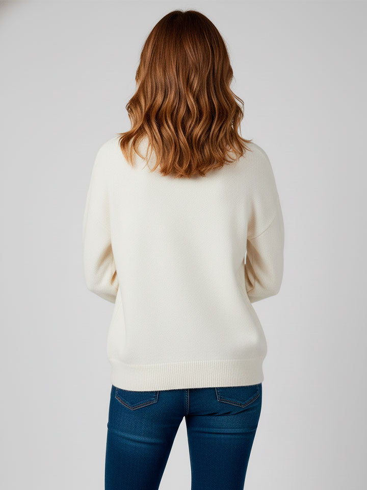 Arctic Velvet Half-Zip Stand Collar Sweater