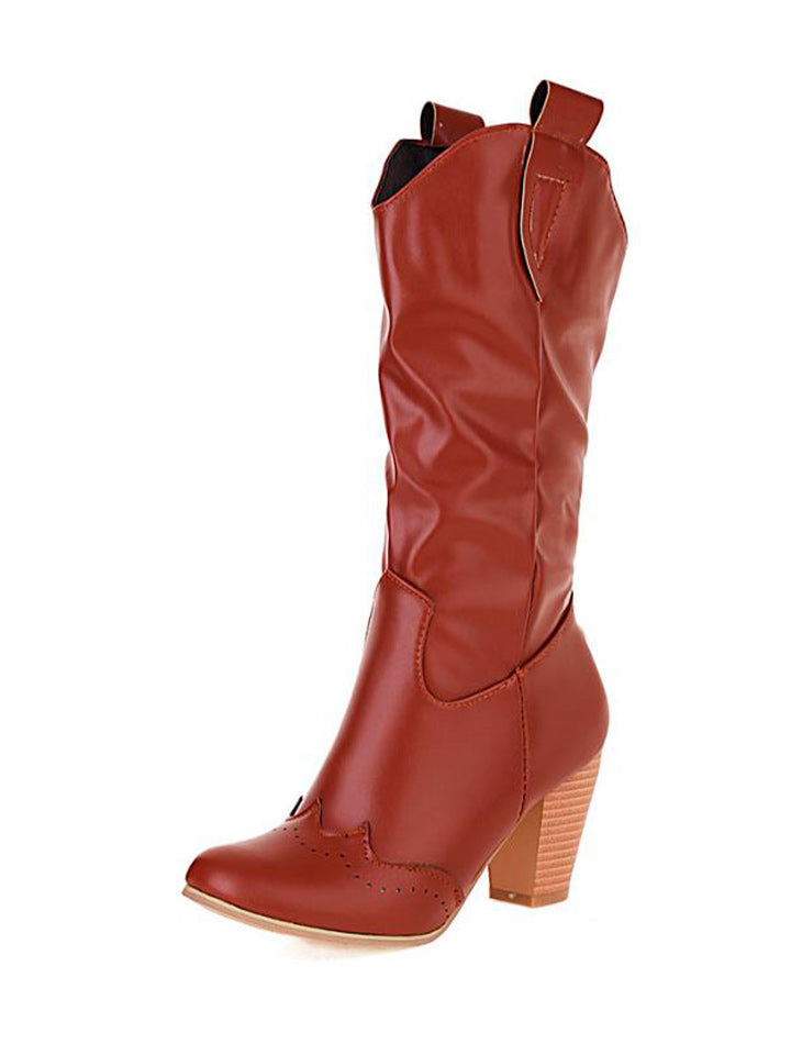 Vegan Leather Heeled Ankle Boots