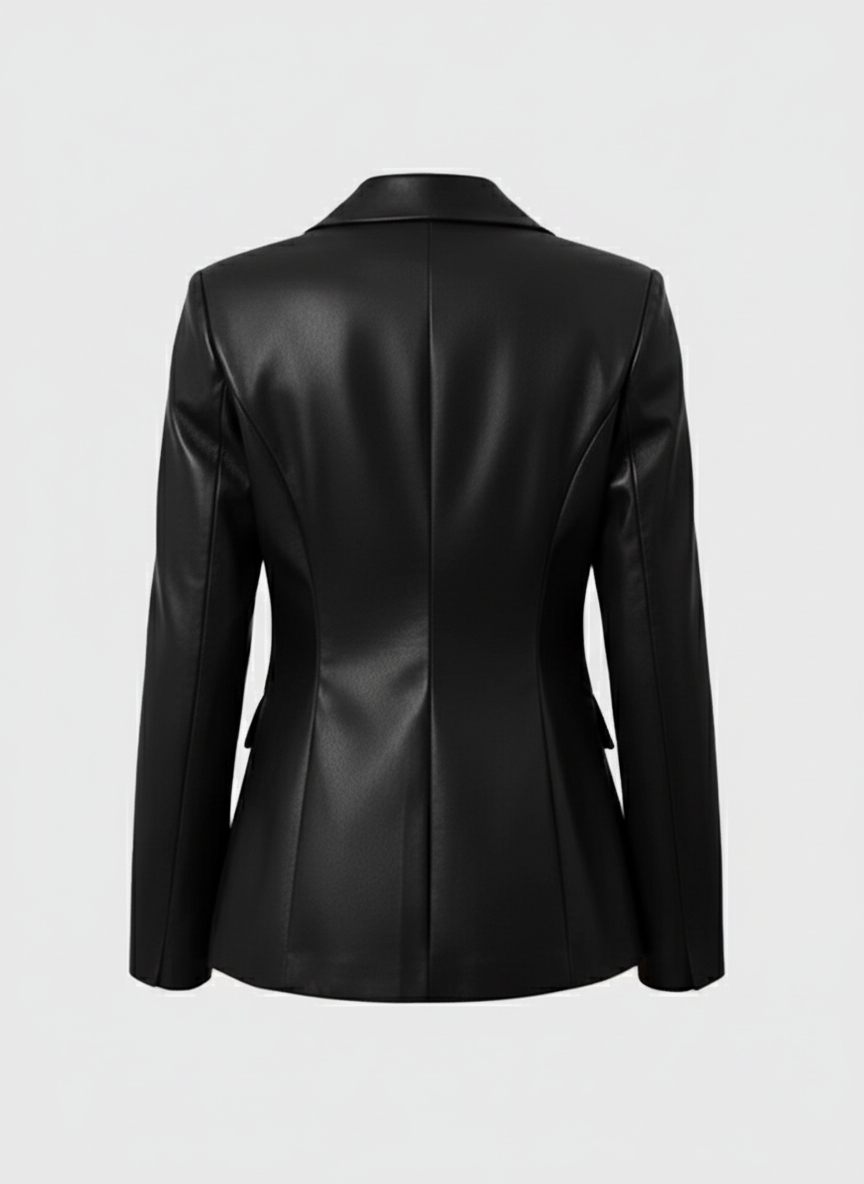 Button-Up Collared Blazer