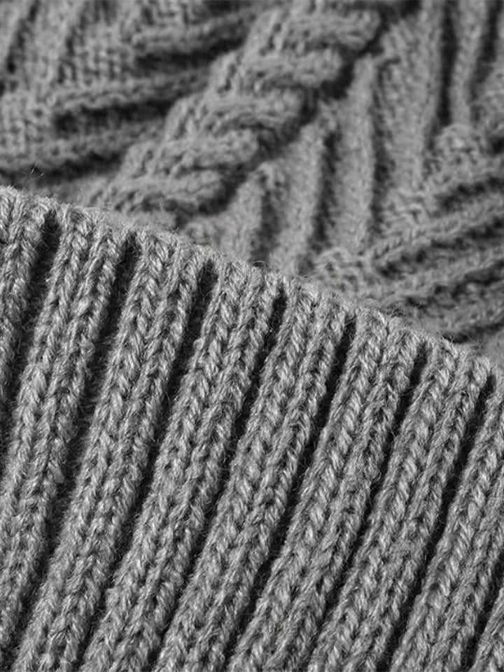 Cable Knit Pompom Hat