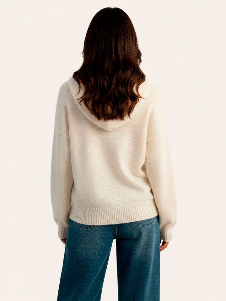 Hooded Alpaca Wool Cardigan