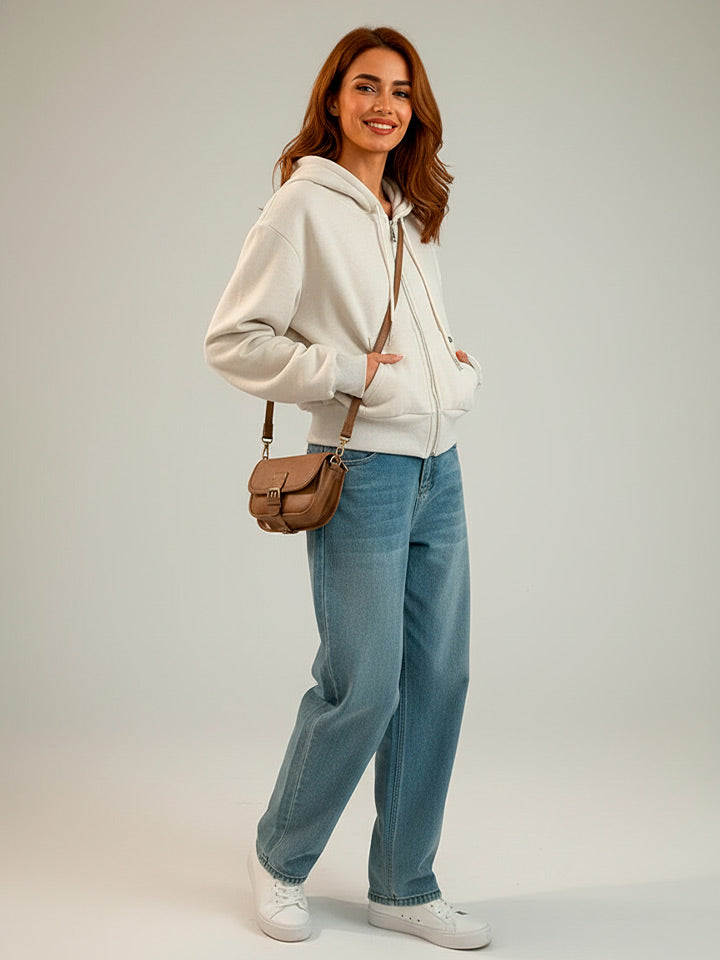 Hooded Zip-Up Sweatshirt