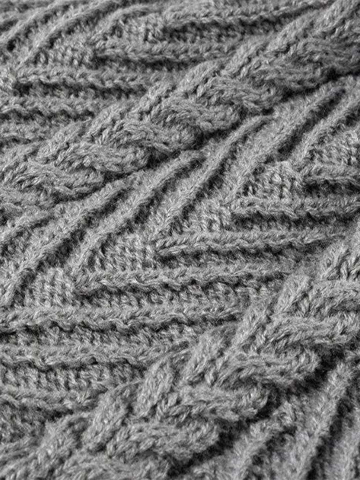 Cable Knit Pompom Hat