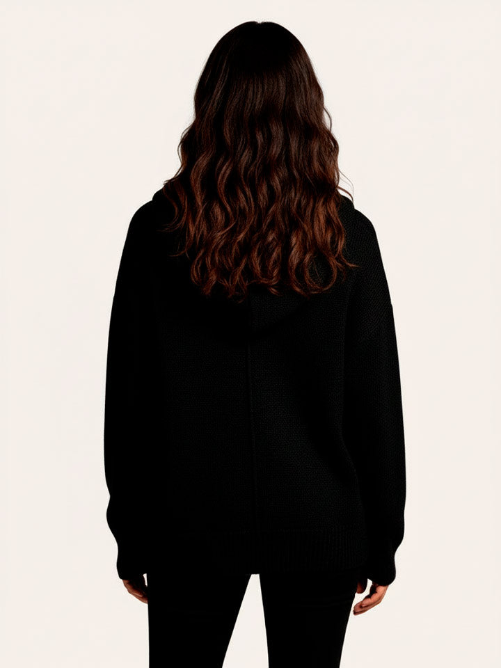 Hooded Alpaca Wool Cardigan