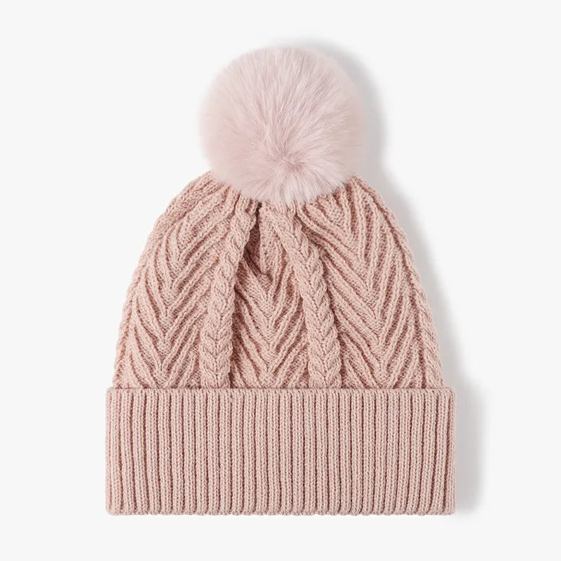 Cable Knit Pompom Hat