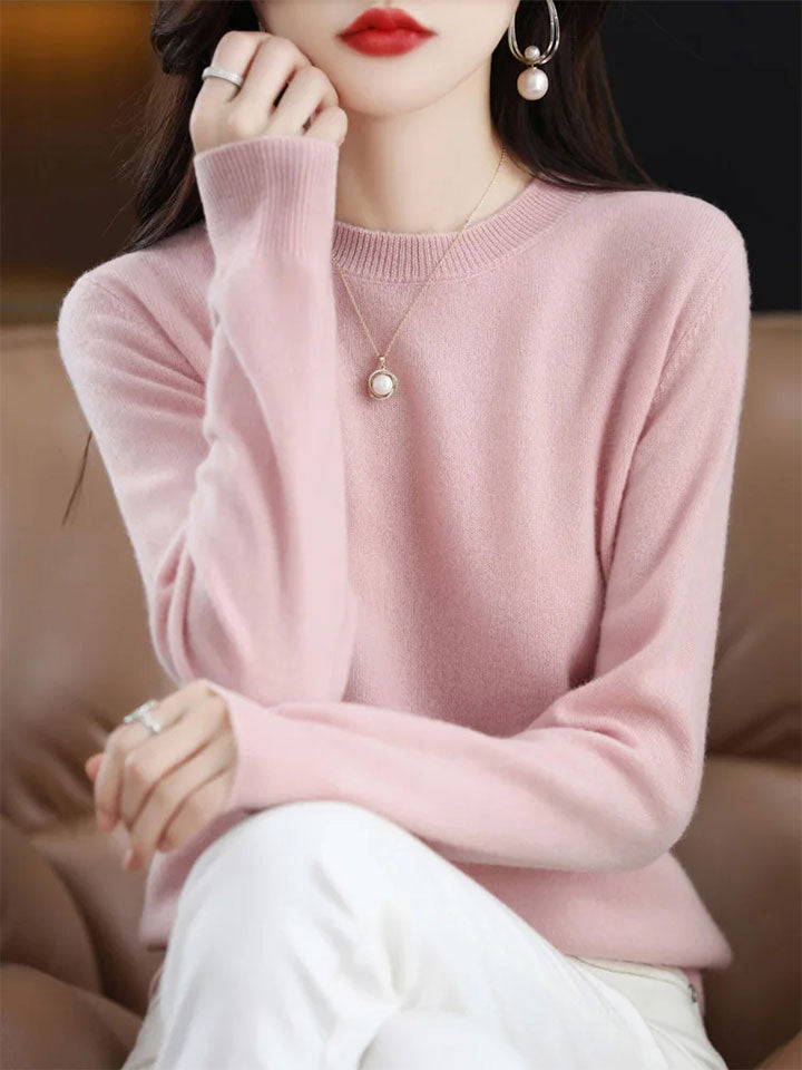 Refined Merino Wool Mock Neck Sweater