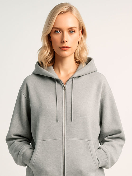 Contemporary Grey Hooded Jacket