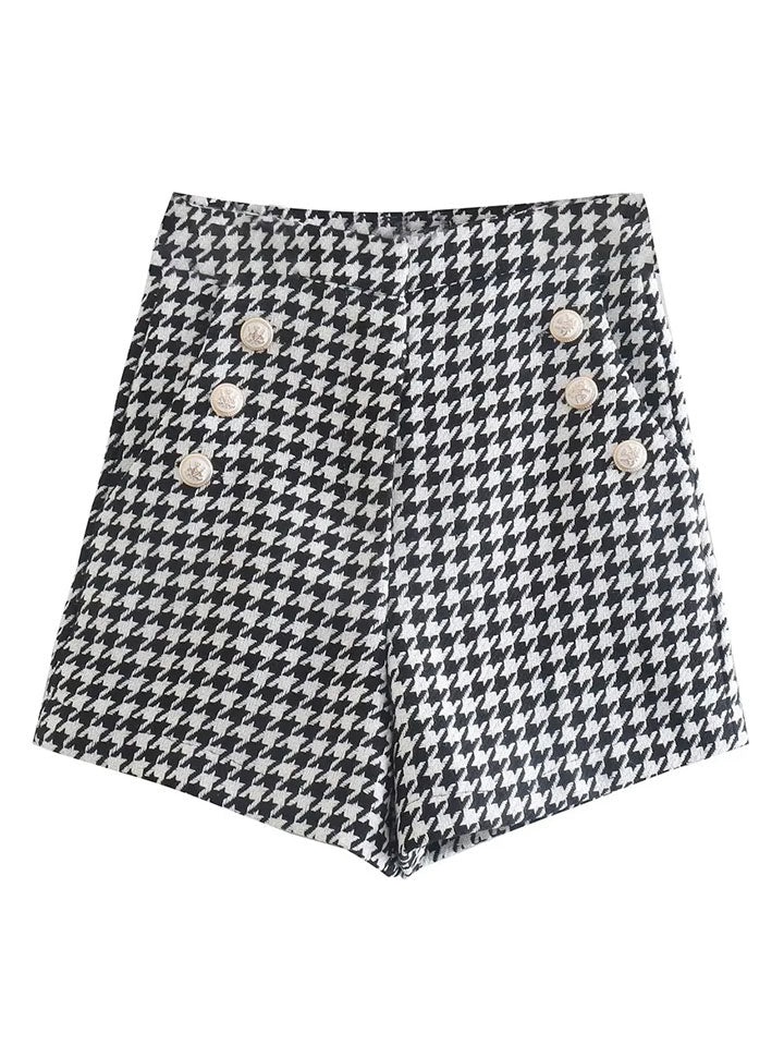 Heritage Houndstooth Double-Breasted Blazer