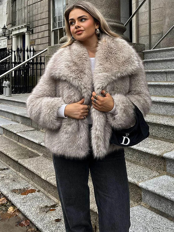 Luxe Faux Fur Statement Coat