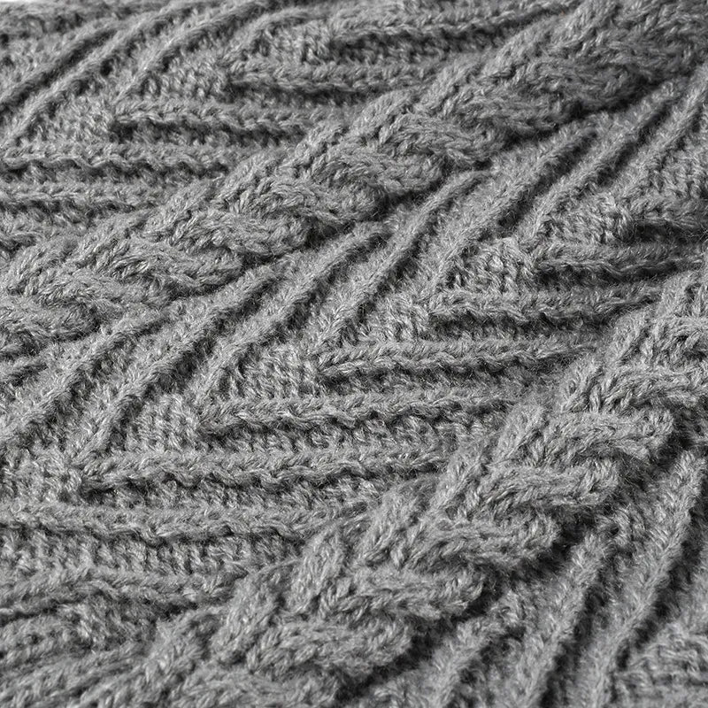 Cable Knit Pompom Hat