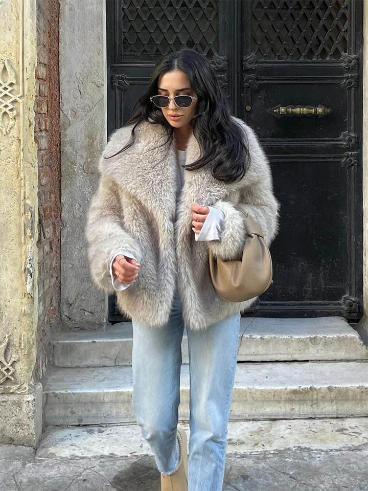 Luxe Faux Fur Statement Coat