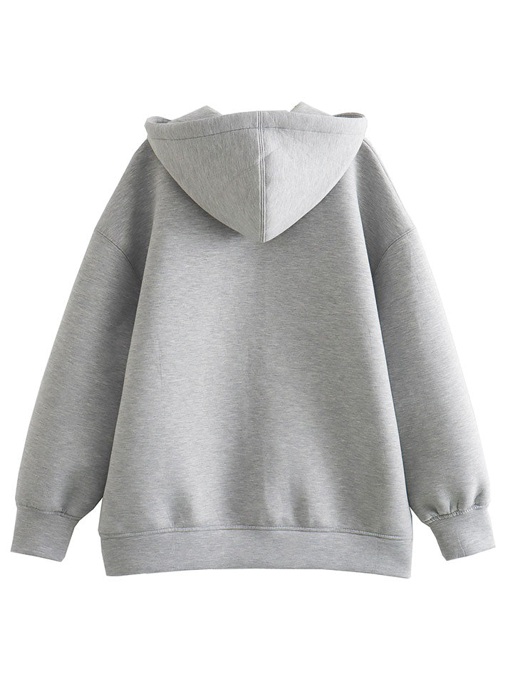 Contemporary Grey Hooded Jacket
