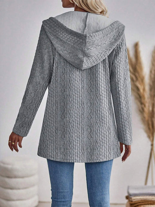 Directional Hooded Sweatshirt in Solid Colourway